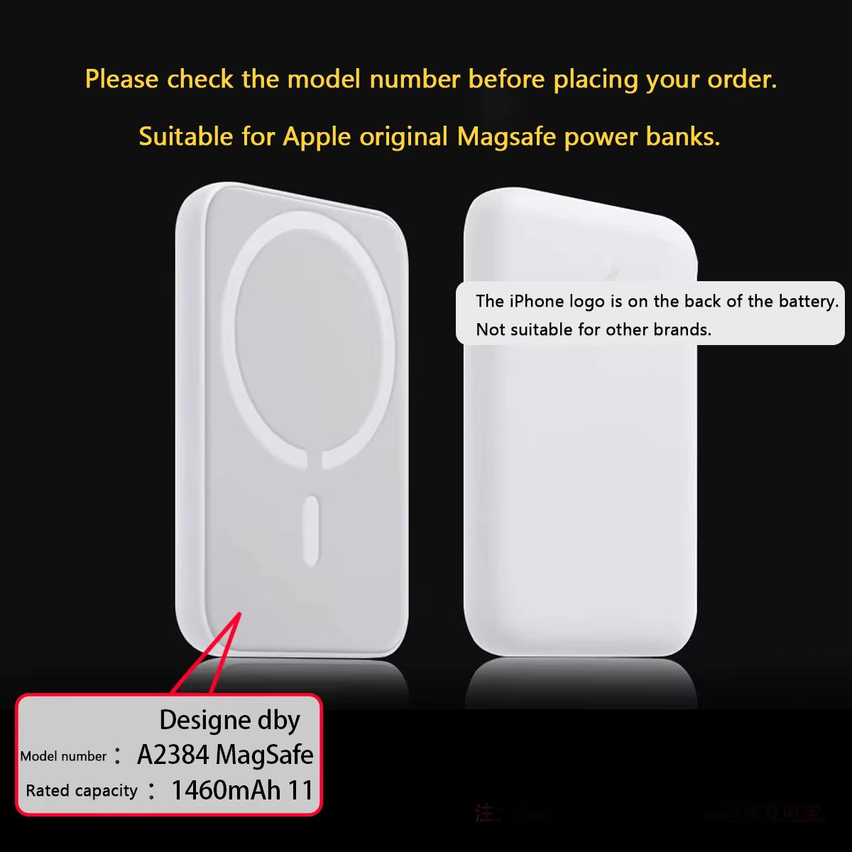 Multi-Colour Magnetic Magsafe External Battery Protective Case for Apple Portable Power Bank Protective Case Matte