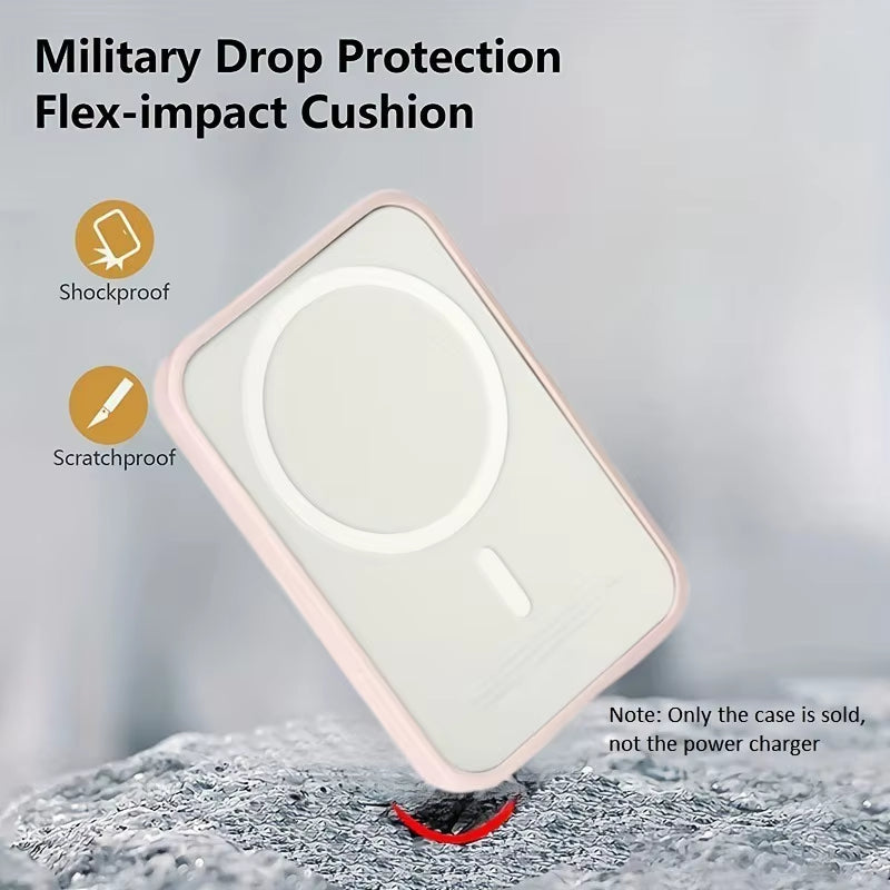 Multi-Colour Magnetic Magsafe External Battery Protective Case for Apple Portable Power Bank Protective Case Matte