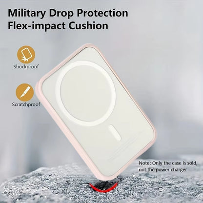 Multi-Colour Magnetic Magsafe External Battery Protective Case for Apple Portable Power Bank Protective Case Matte